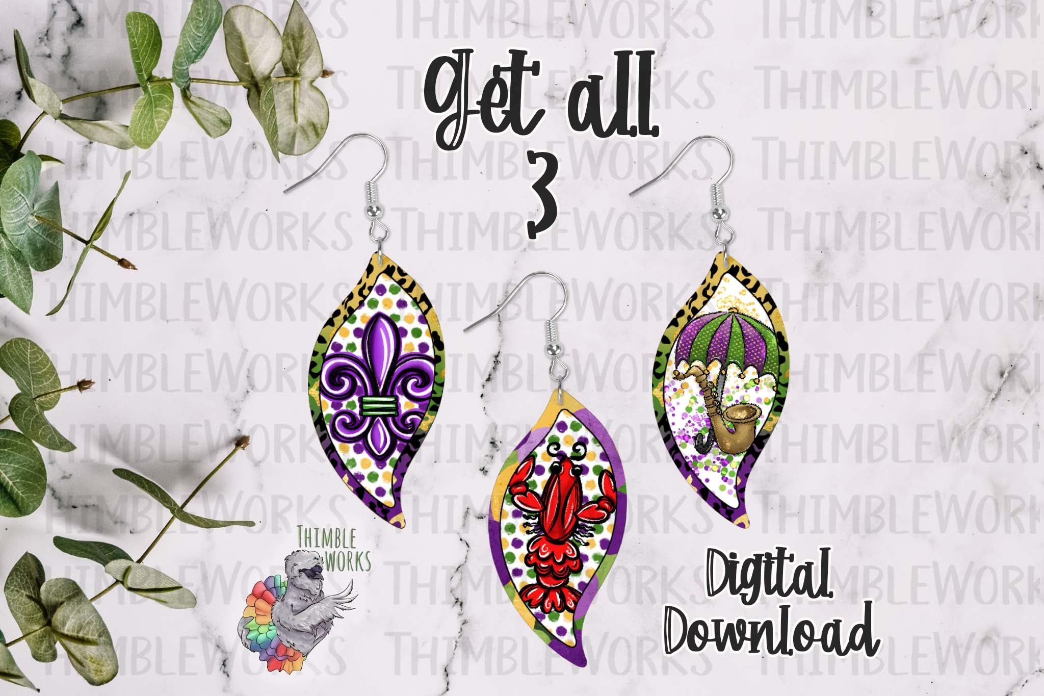 Mardi Gras Swirl Design Bundle