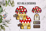 Load image into Gallery viewer, Mardi Gras Interchangeable Mushroom Design
