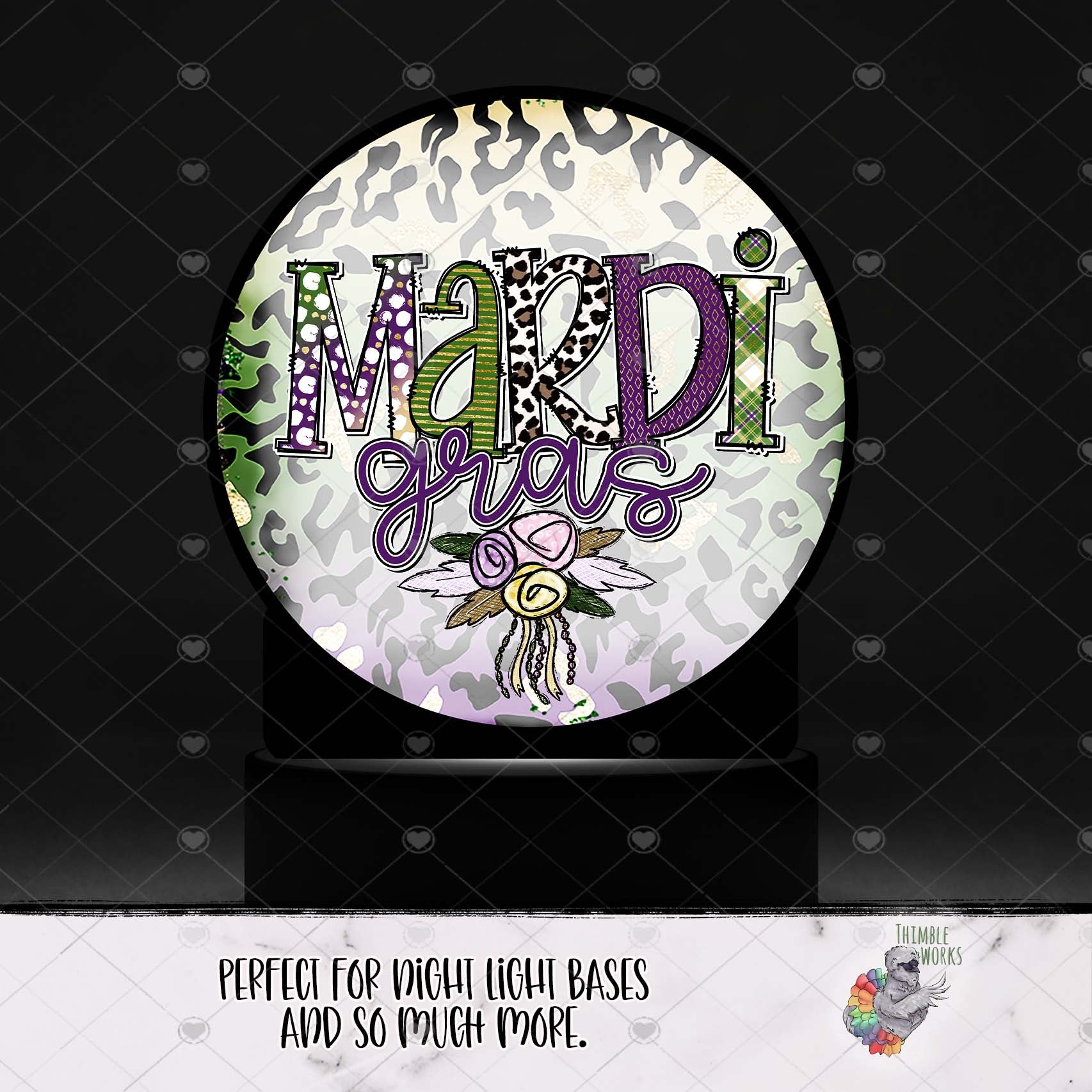 Mardi Gras Round Light Base Design