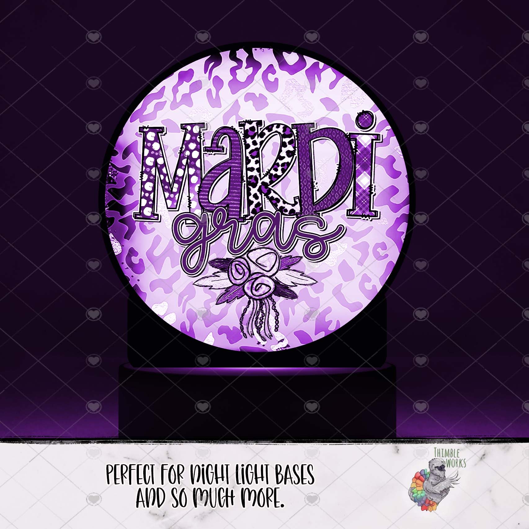 Mardi Gras Round Light Base Design