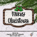 Load image into Gallery viewer, Merry Christmas Holly Plaque Design
