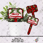 Load image into Gallery viewer, Merry Creepmas Garden Stake Design
