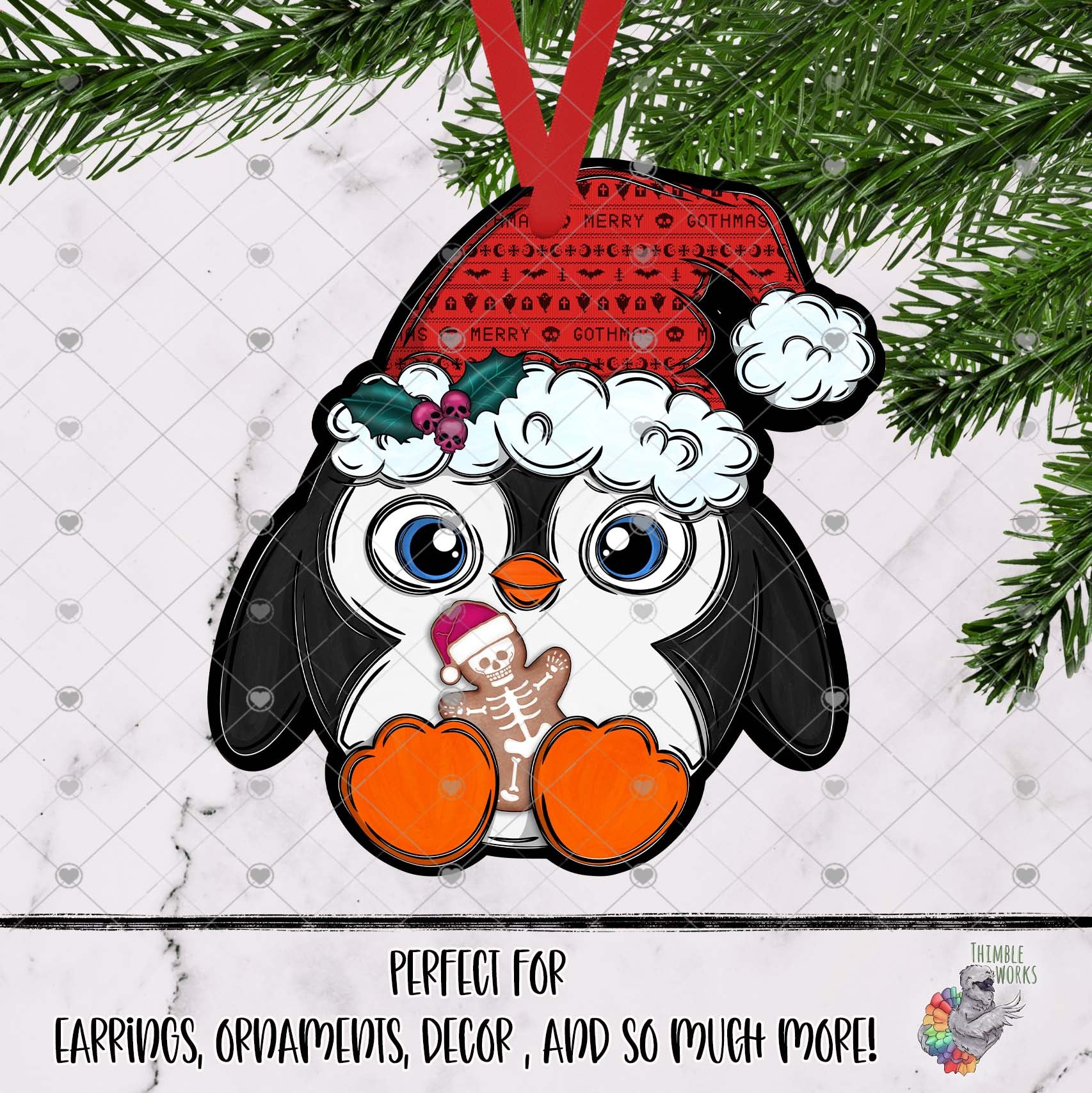 Merry Gothmas Penguin Design