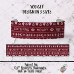 Load image into Gallery viewer, Merry Gothmas Knit Cuff Bracelet Design
