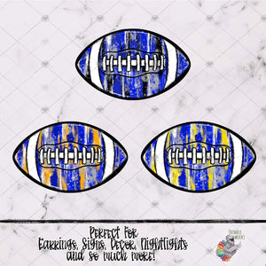 Messy Blue Football Design Bundle