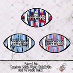 Load image into Gallery viewer, Messy Red and Blue Football Design Bundle
