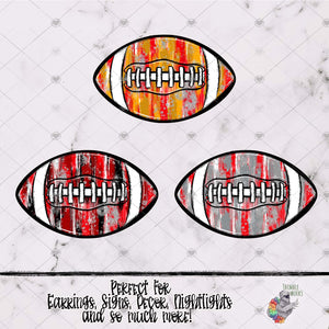 Messy Red Football Design Bundle