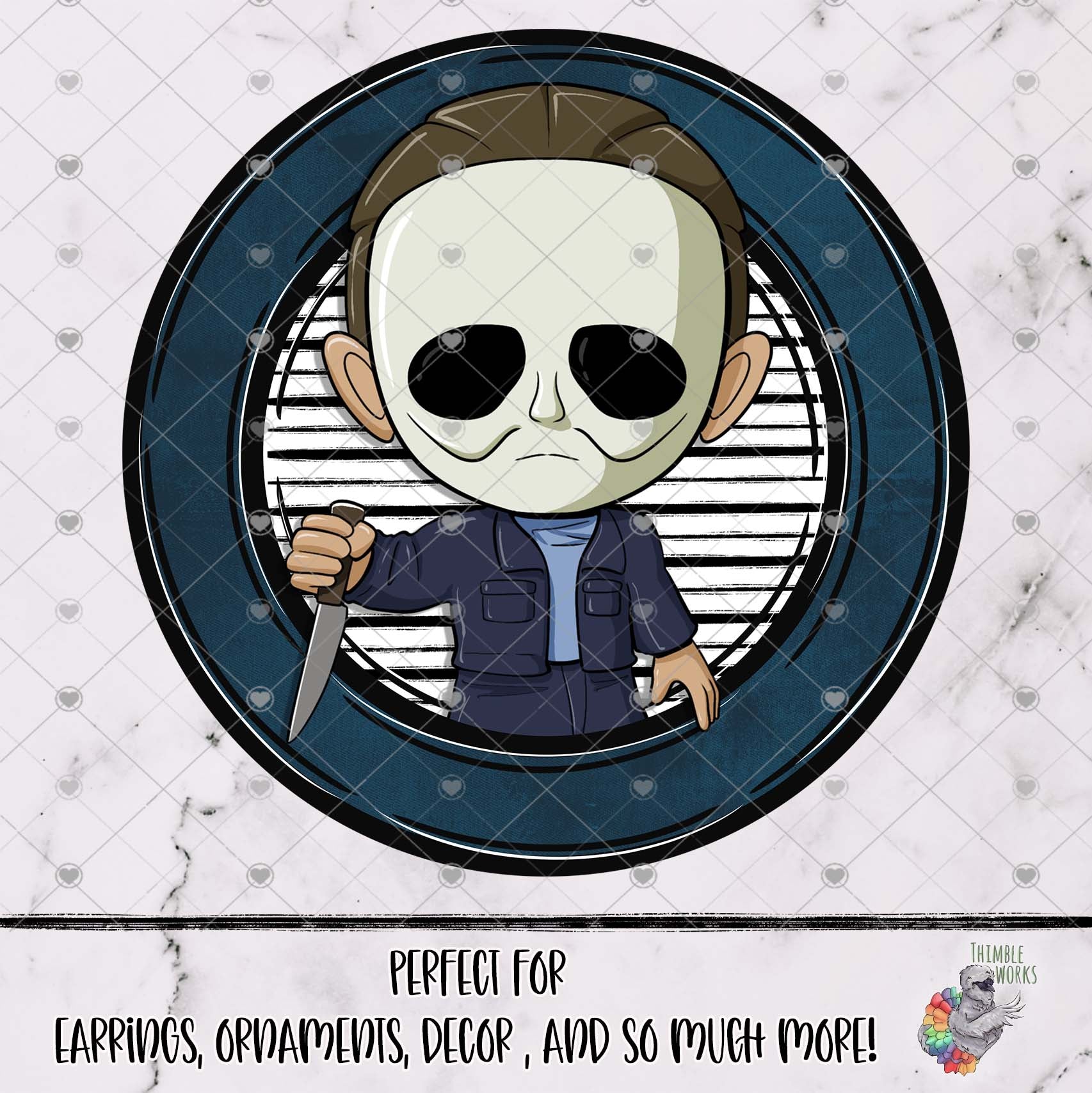 Myers Halloween Mugshot Round Design