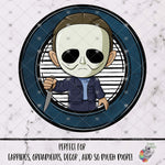 Load image into Gallery viewer, Myers Halloween Mugshot Round Design
