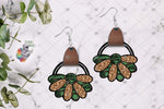 Load image into Gallery viewer, Military Camo Flower Leather Earring Sublimation Design
