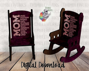 Mother's Day Rocking Chair Sublimation Design