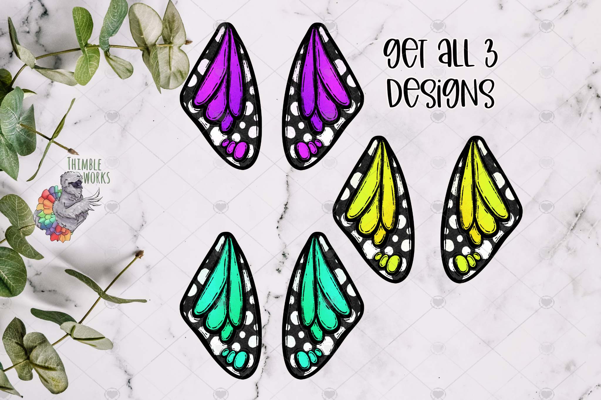 Monarch Butterfly Wing Design Bundle