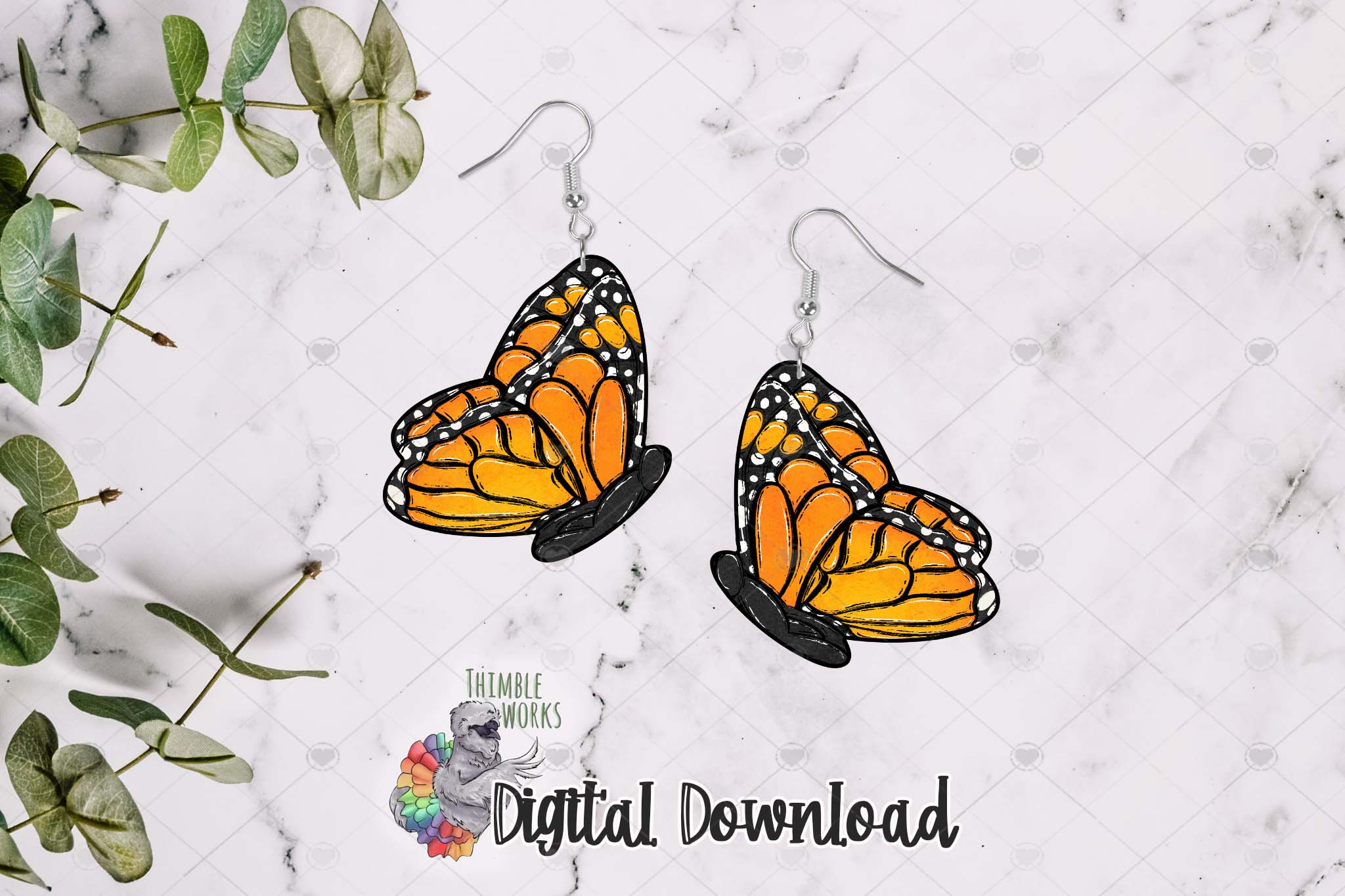 Monarch Butterfly Sublimation Design