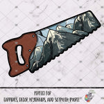 Load image into Gallery viewer, Mountain Scene Handsaw Design
