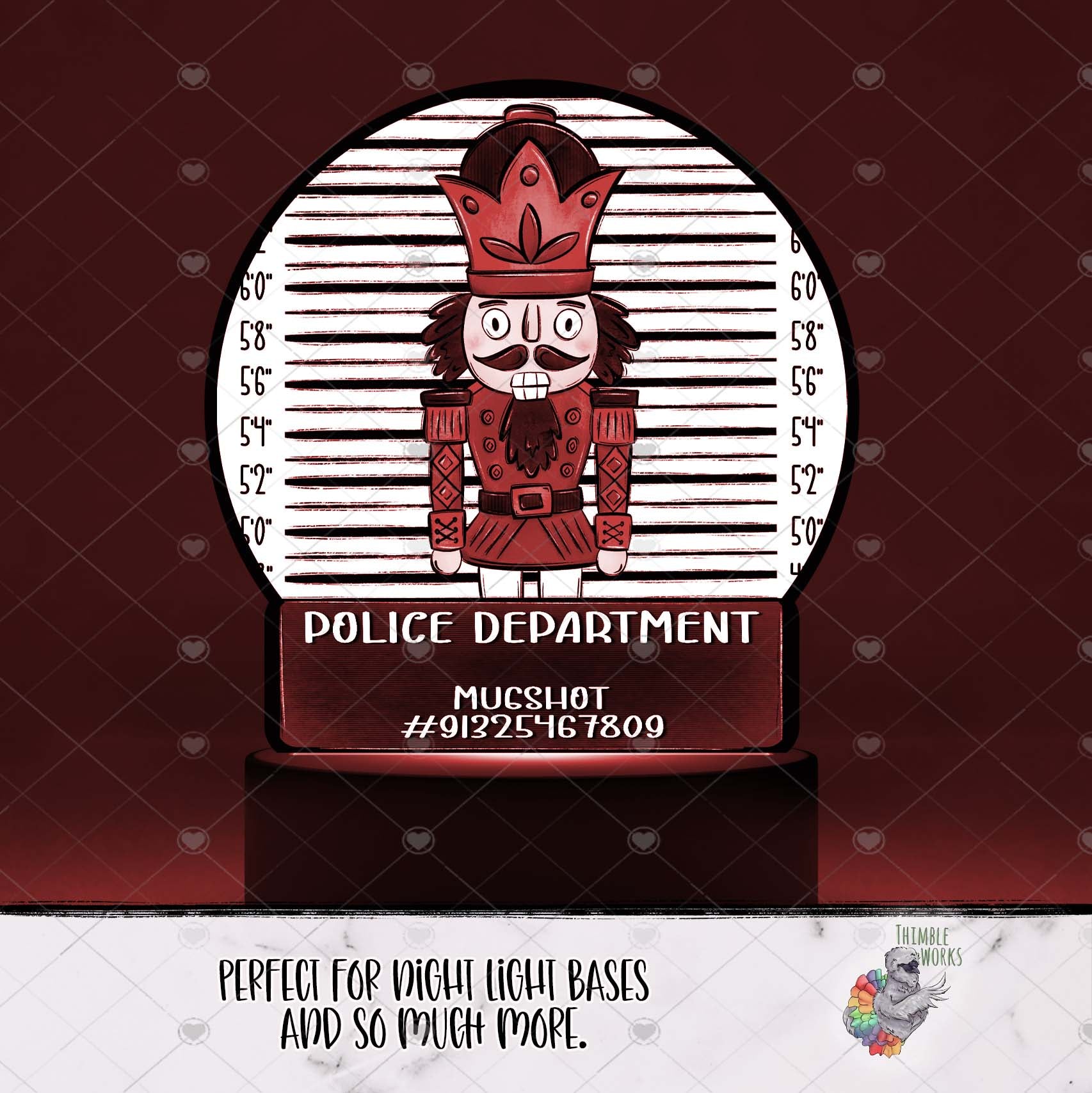 Nutcracker Mug Shot Round Light Base Design
