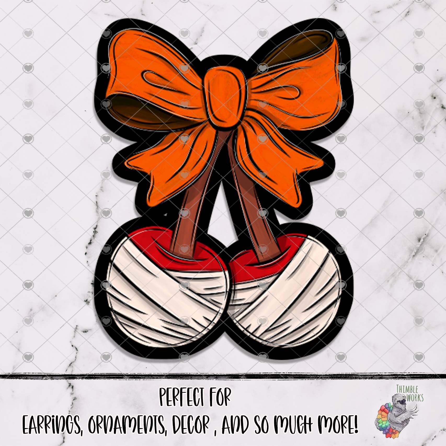 Mummy Cherries with Halloween Bow Design