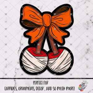 Mummy Cherries with Halloween Bow Design