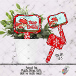 Load image into Gallery viewer, Mushroom Christmas Garden Stake Design
