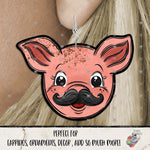 Load image into Gallery viewer, Funny Mustache Pig Head Design
