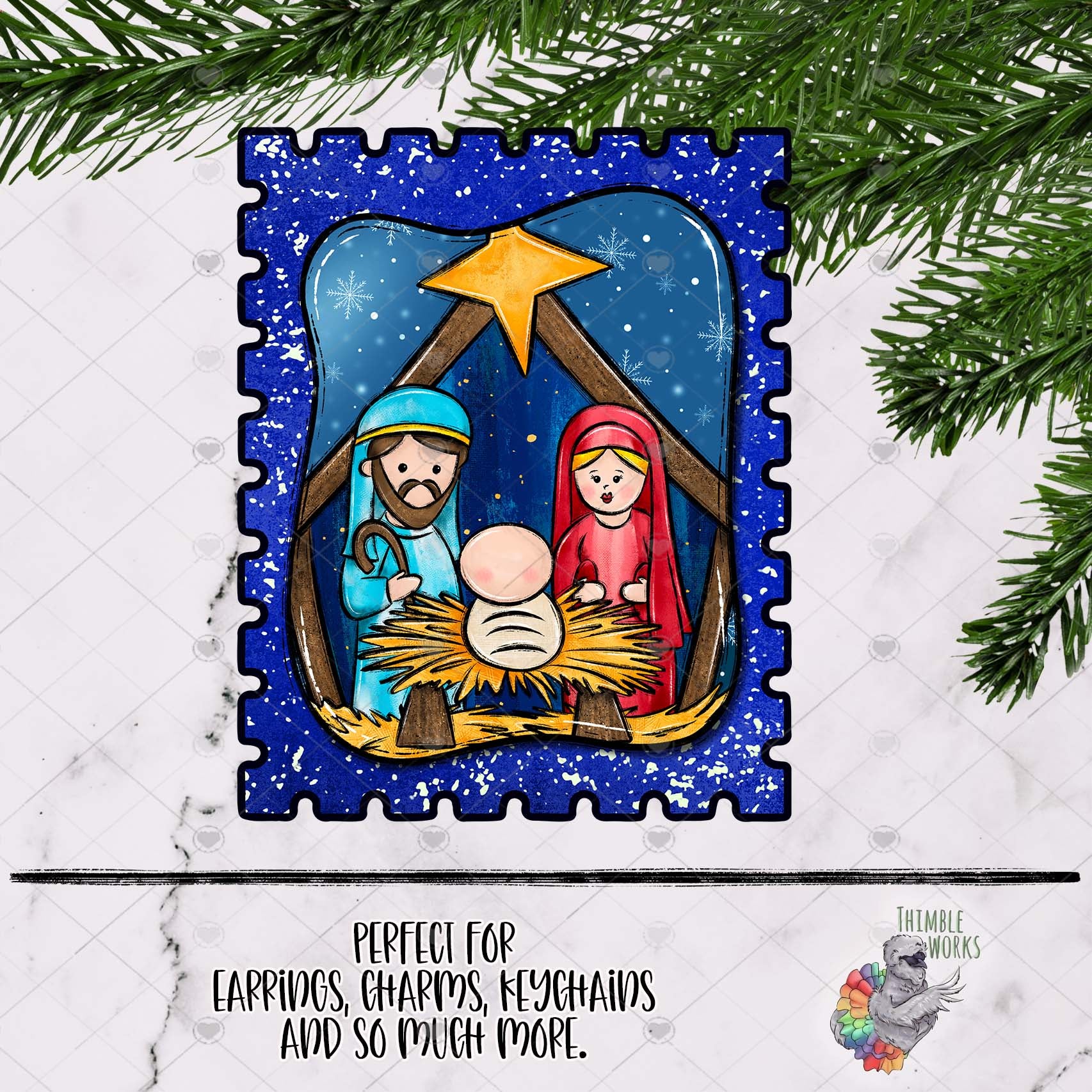 Nativity Stamp Sublimation Design