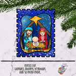 Load image into Gallery viewer, Nativity Stamp Sublimation Design
