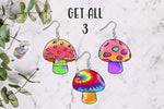 Load image into Gallery viewer, Neon Tie-dye Chubby Mushroom Sublimation Design Bundle
