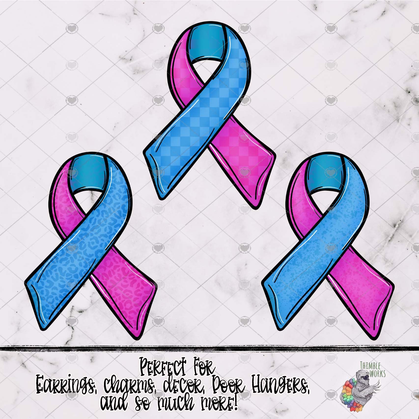 Pregnancy Loss Awareness Ribbon Design Bundle