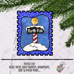 Load image into Gallery viewer, North Pole Stamp Sublimation Design
