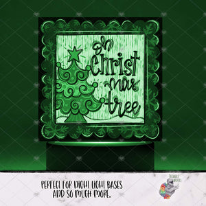 Oh Christmas Tree Square Light Base Design