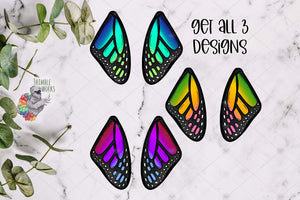 Ombre Monarch Butterfly Wing Design Bundle