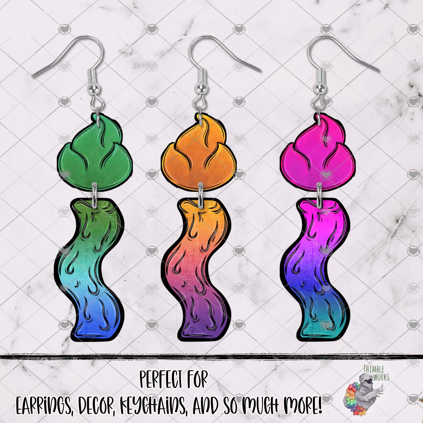 Ombre Wavy Candle Stick Design Bundle