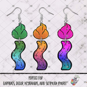 Ombre Wavy Candle Stick Design Bundle
