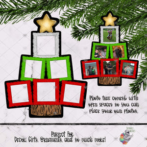 Ornate Frame Christmas Photo Tree Design