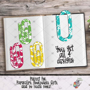 Paint Splatter Paperclip Design Bundle