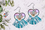 Load image into Gallery viewer, Pastel Flowers Heart with Tassel Sublimation Design
