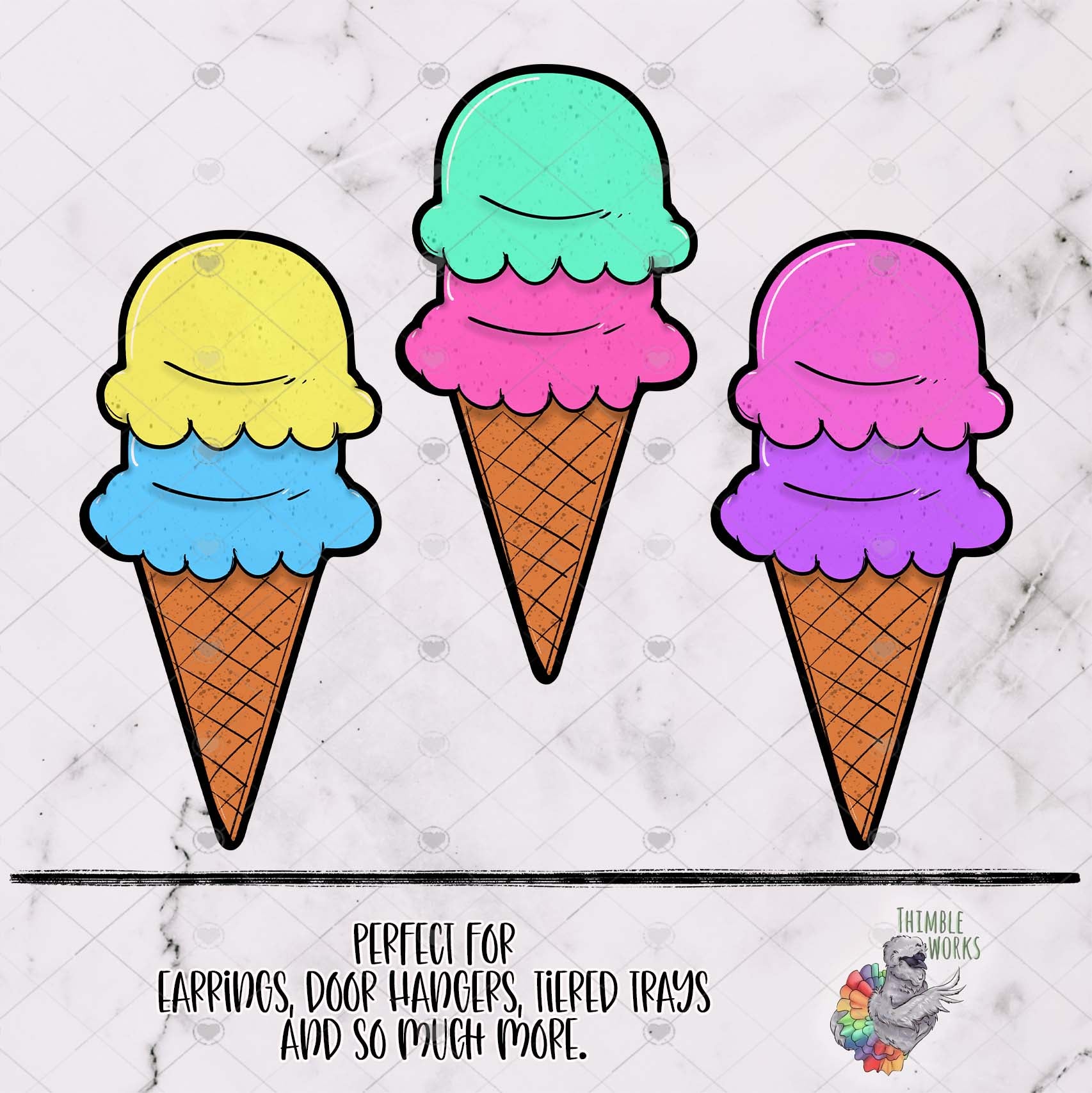 Ice Cream Cone Design Bundle