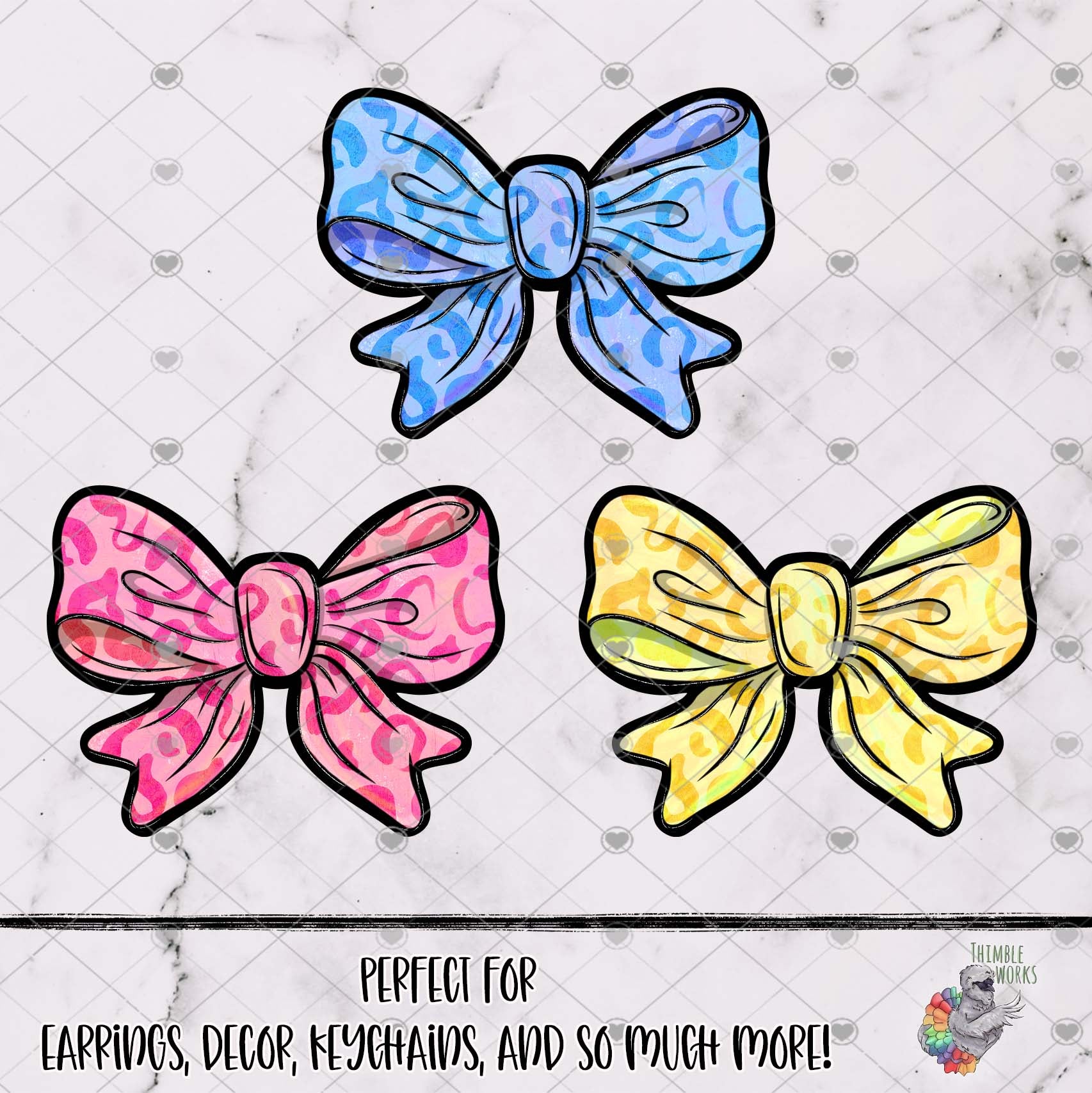 Color Splash Bow Design Bundle
