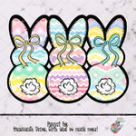 Load image into Gallery viewer, Pastel Zig Zag Easter Peep Trio Design
