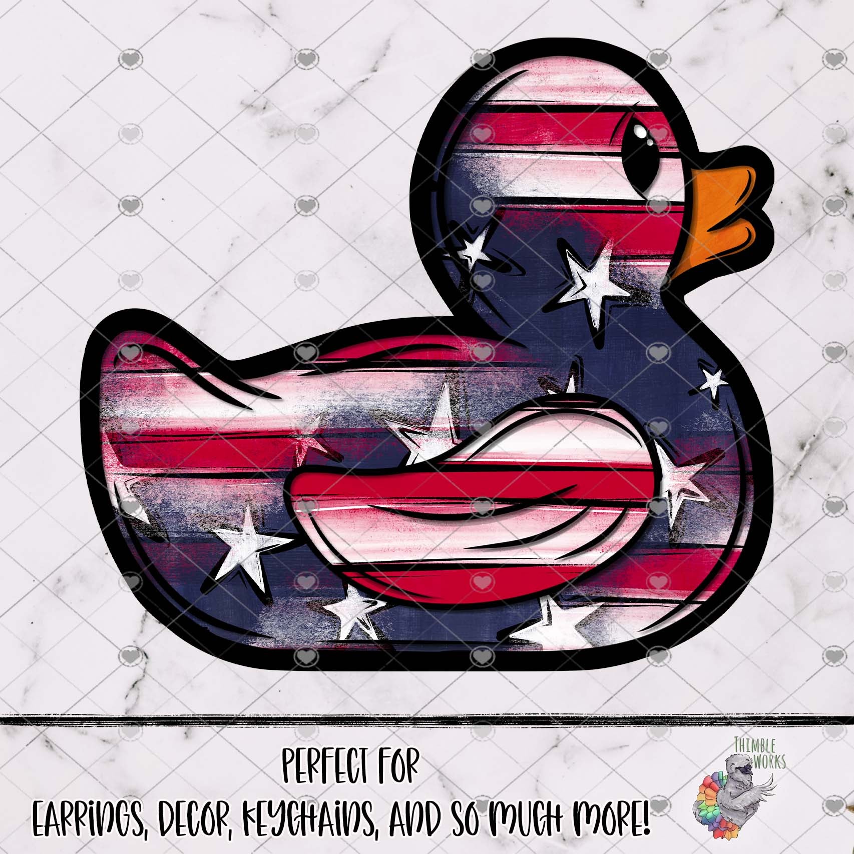 Patriotic Rubber Duck Design