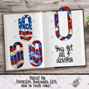 Patriotic Stained Glass Paperclip Design Bundle