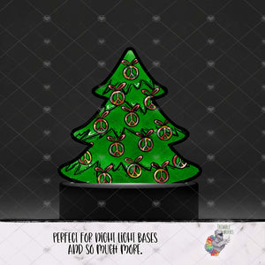 Peace Sign Christmas Tree Light Base Design