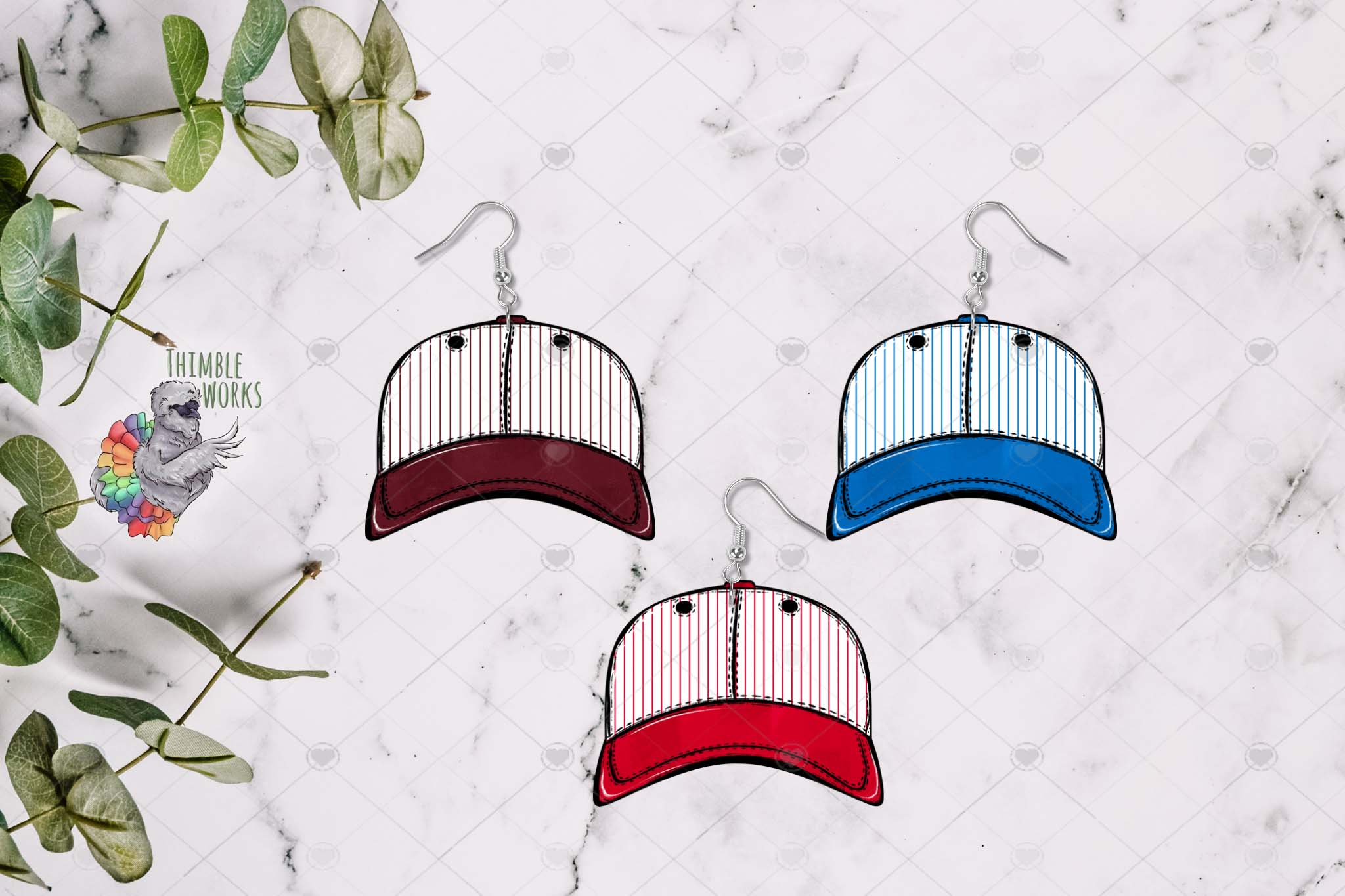 Pinstripe Baseball Cap Design Bundle