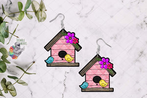 Pink Birdhouse Sublimation Design