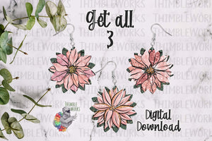 Pink Poinsettia Sunflower Design Bundle