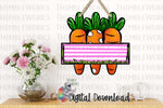 Load image into Gallery viewer, Pink Stripe Three Carrot Sign Sublimation Design
