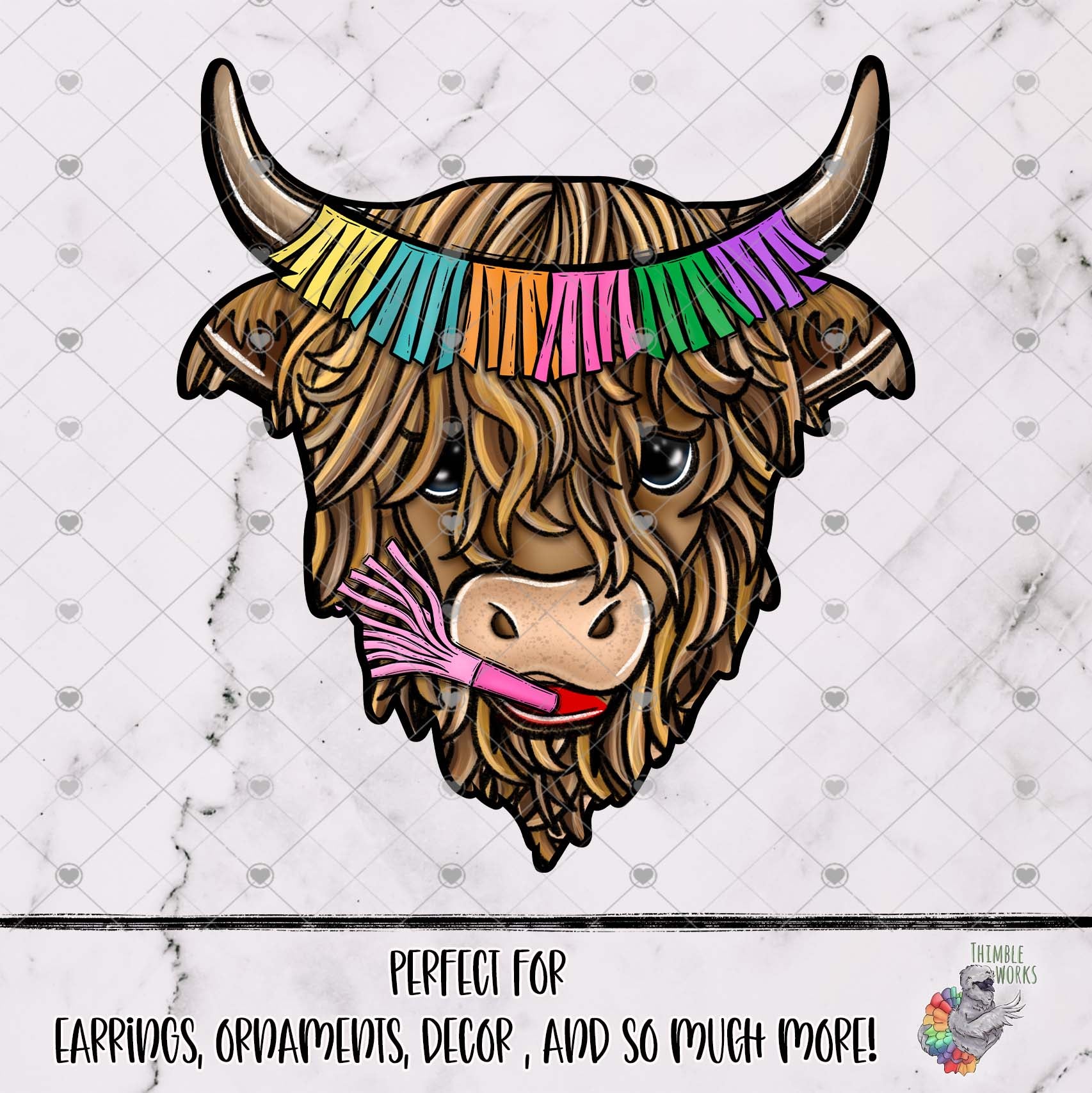 Happy Birthday Highland Cow Design