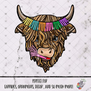 Happy Birthday Highland Cow Design