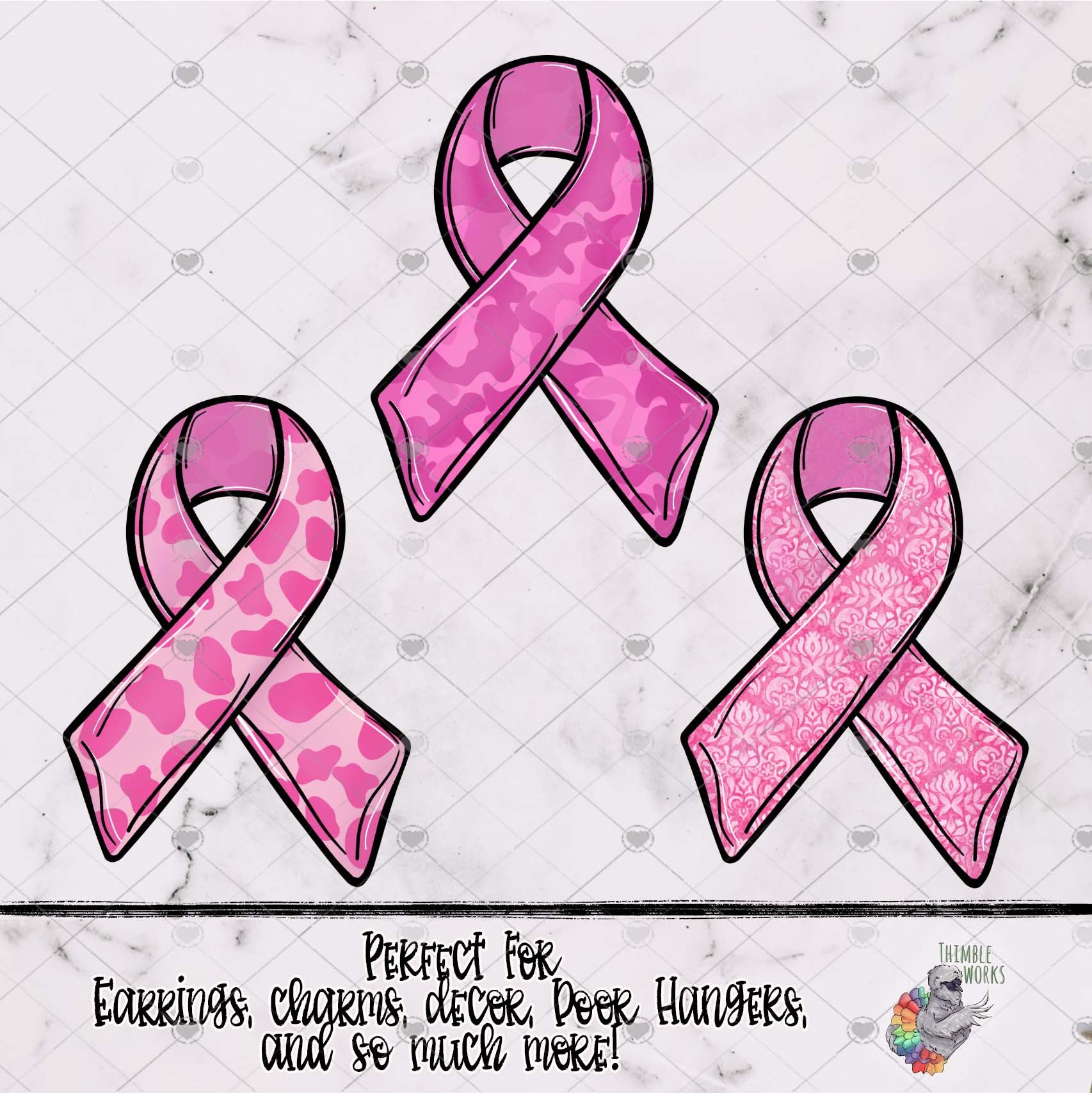 Breast Cancer Awareness Ribbon Design Bundle 2