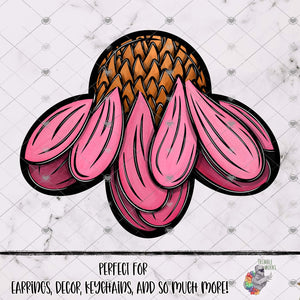 Pink Echinacea Flower Design