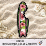 Load image into Gallery viewer, Hibiscus Shark Bite Surfboard Design
